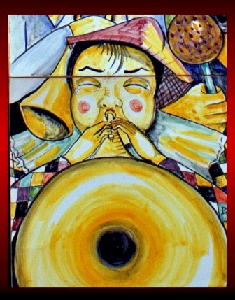 Arlecchino e la musica - particolare