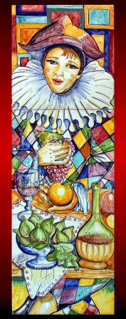 Il pranzo di Arlecchino - pannello - cm 90 x 60